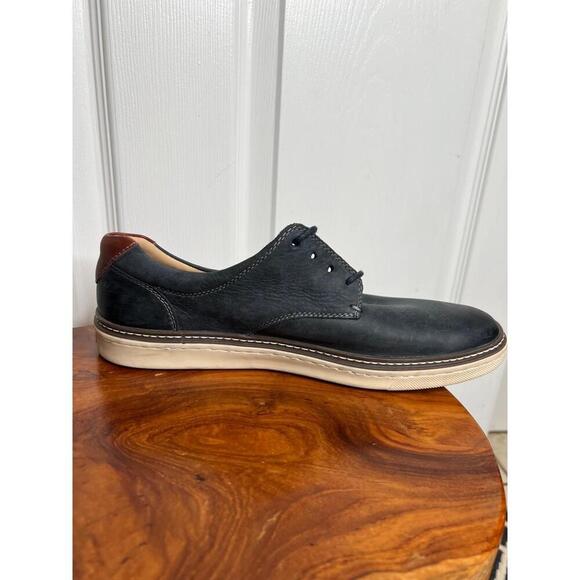 Johnston Murphy Dark Navy Blue Leather Oxford Lace Up Shoes Men Size 9M - Picture 4 of 12